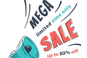 Mega sale modern background design sale banner poster web marketing discount offer price sign holiday and business conceptvectorx9
