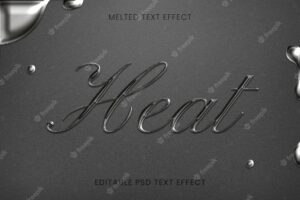Melted editable psd text effect in calligraphy style