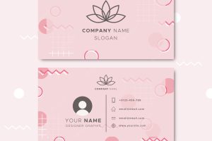 Memphis style business card template