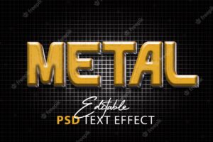 Metal psd text effect