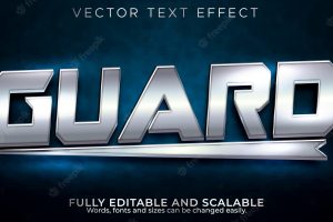 Metal text effect editable guard and grunge text style