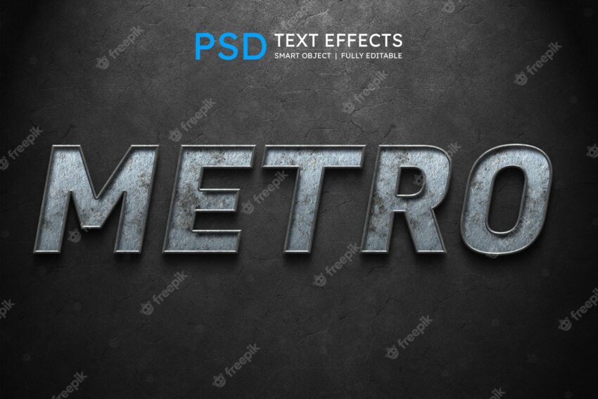 Metro text style effect