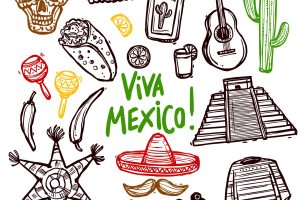 Mexico doodle set