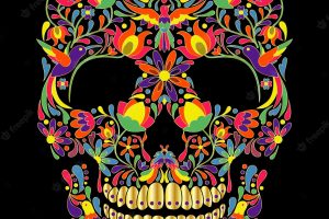 Mexico traditional skull