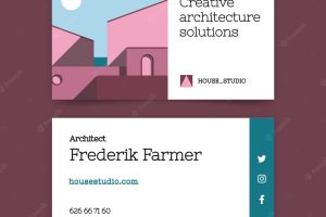 Minimal architecture horizontal business card