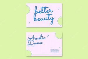 Minimal beauty concept business card