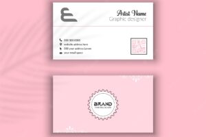 Minimal business card mockup design template for your brand