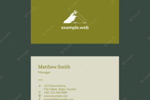 Minimal business card template photo attachable for travel agency
