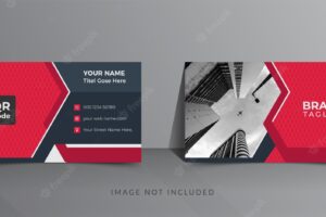 Minimal and creative business card template design in vector