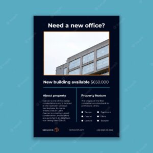 Minimal real estate poster template