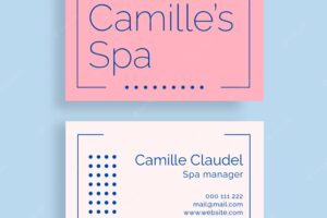 Minimal spa business card