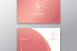 Minimalist feminine business card template