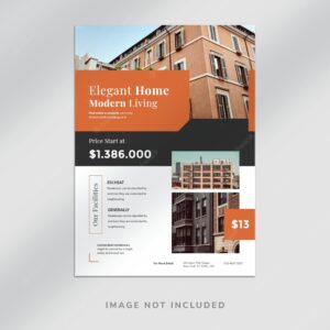 Minimalist real estate flyer template