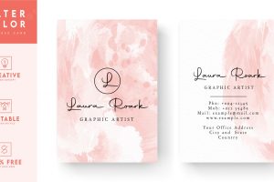 Mixed color abstract vertical business card