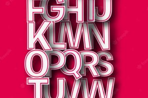 Modern abstract font set of alphabet text design