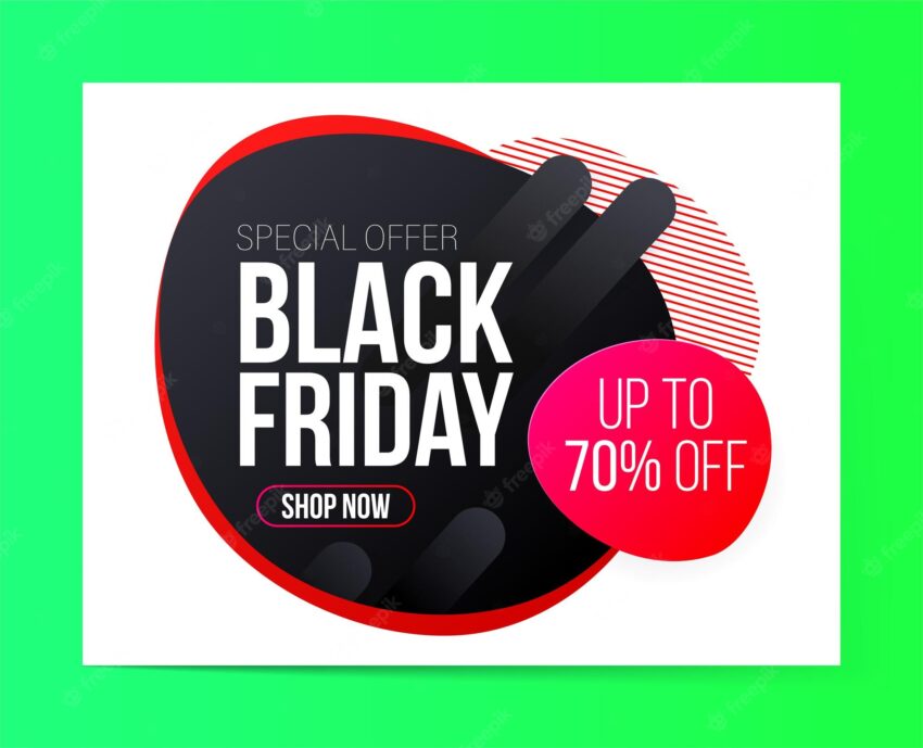 Modern black friday banner for special offers sales and discounts