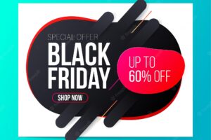 Modern black friday banner for special offers sales and discounts