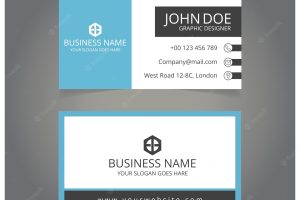 Modern blue business card