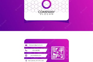 Modern business card design technology gradient