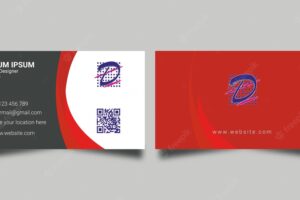 Modern business card design template premium vector