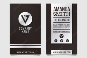 Modern business card template with elegant design