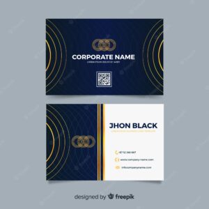 Modern business card template with elegant style