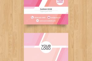 Modern business card template with geometric shapes