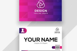 Modern business card with attractive shape and gradient color