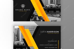 Modern business card with photo