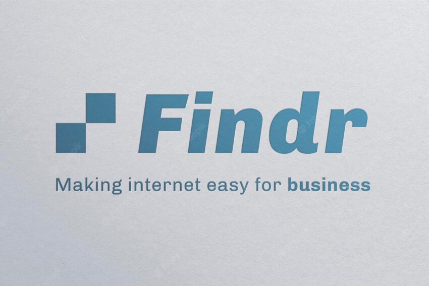 Modern business logo, letterpress effect for tech companies, high quality template psd