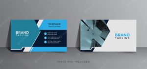 Modern and corporate business card with print template design