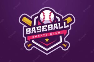 Modern and creative baseball club logo for sports team