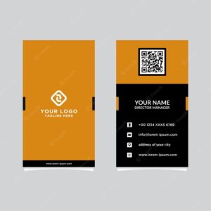 Modern, creative and clean vector design business card template. vertical template