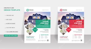 Modern creative flyer design for home sale easy to edit