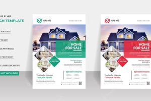 Modern creative flyer design for home sale easy to edit
