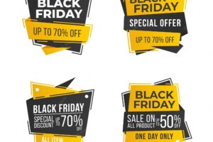 Modern geometric sale banner and black friday collection