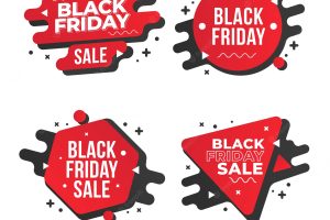 Modern geometric sale banner and black friday collection