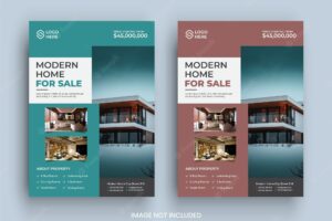 Modern home for sale real estate flyer template design