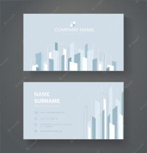 Modern line double sided business card template