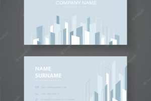 Modern line double sided business card template