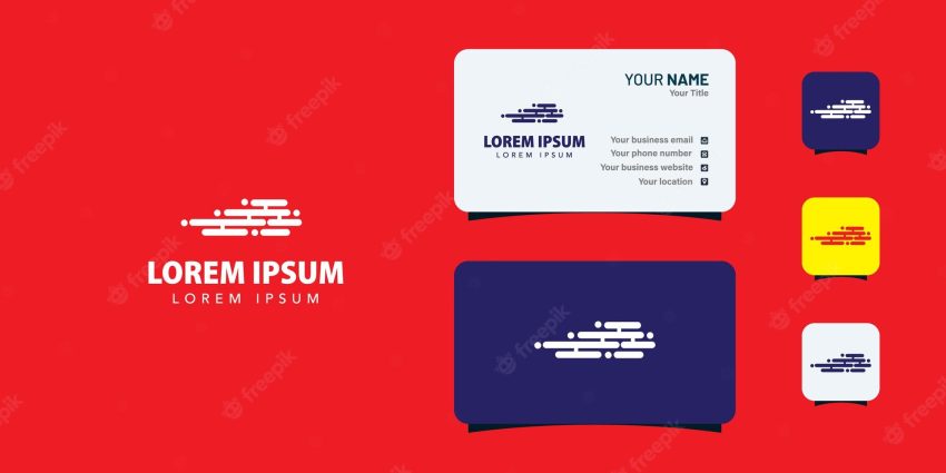 Modern logo design, abstract geometric business logo design with business card idea
