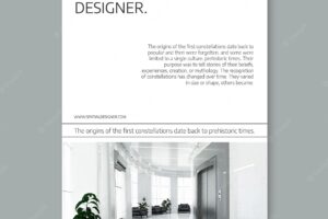 Modern minimalist interior and spatial designer poster