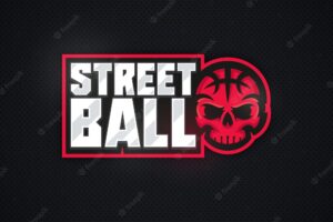 Modern professional streetball sport template logo design.