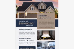 Modern real estate flyer template