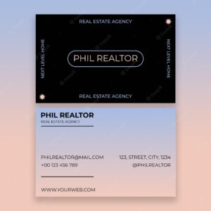 Modern realtor business card