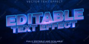 Modern text effect editable perspective and elegant text style