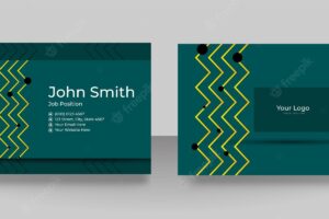 Modern trendy business card template with colorful abstract background. modern business card - creative and clean business card template.