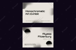Monochrome art business card