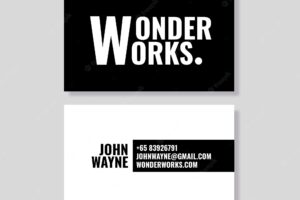 Monochrome business card template