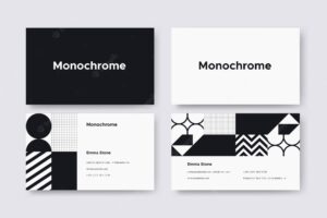 Monochrome business card template